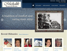 Tablet Screenshot of michalikfuneralhome.com